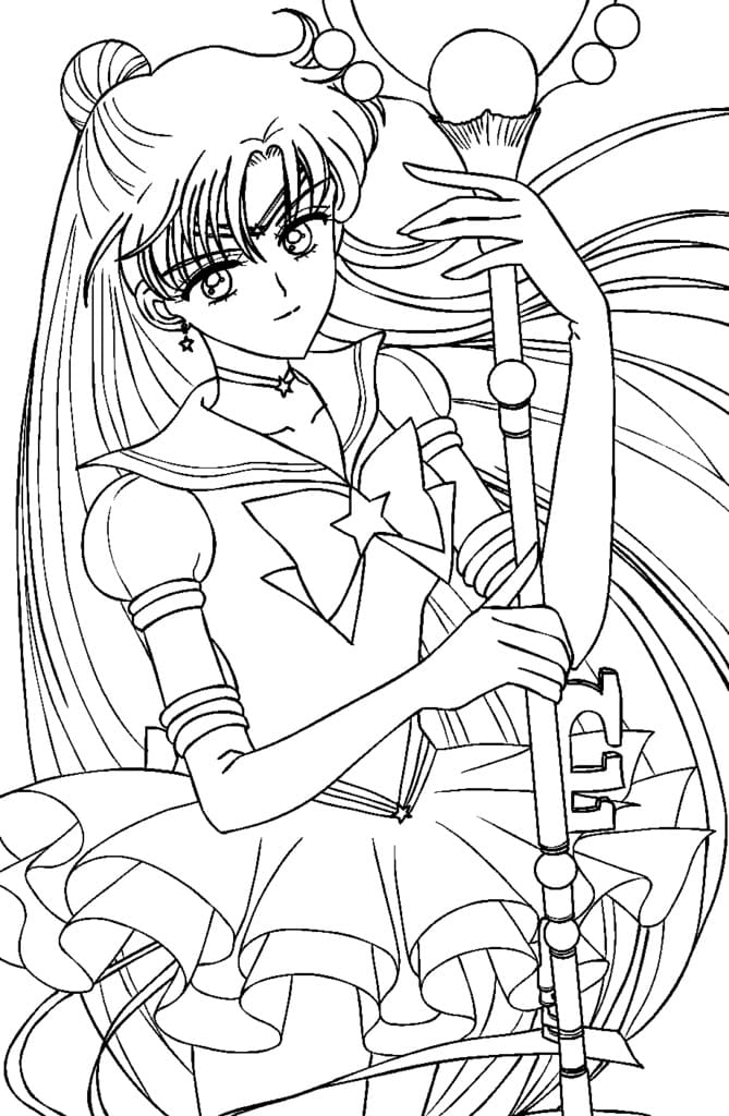 Coloriage Éternelle Sailor Pluto