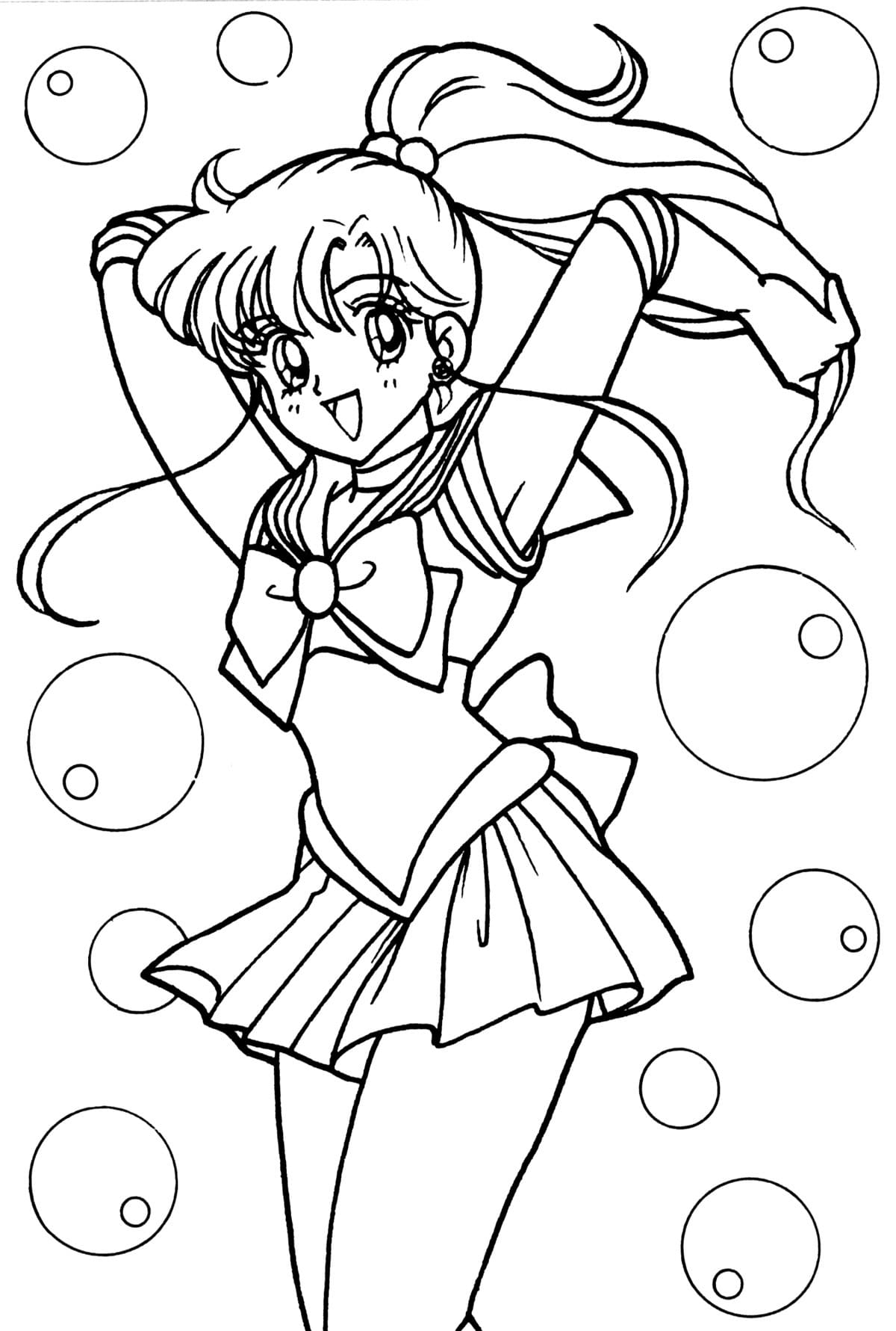 Coloriage Gratuite Sailor Jupiter