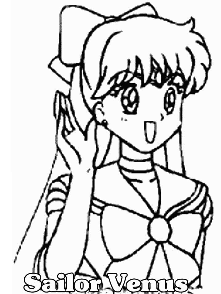 Coloriage Heureuse Sailor Venus