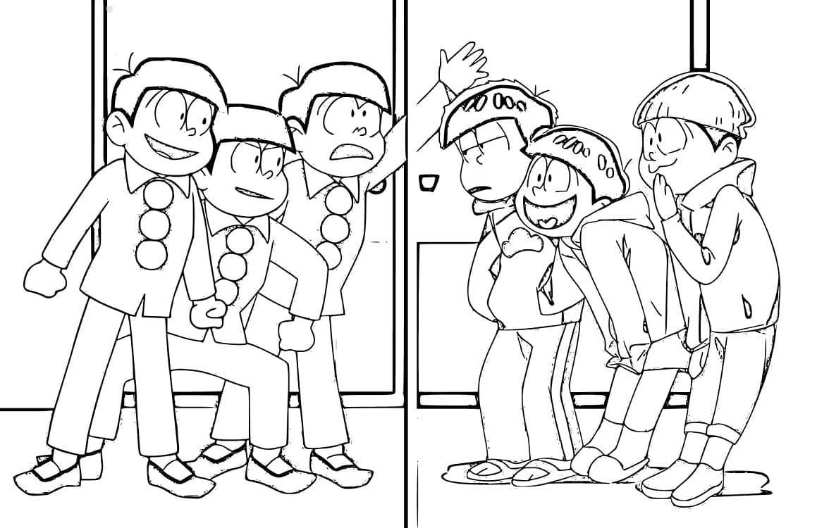 Coloriage Osomatsu-san ami