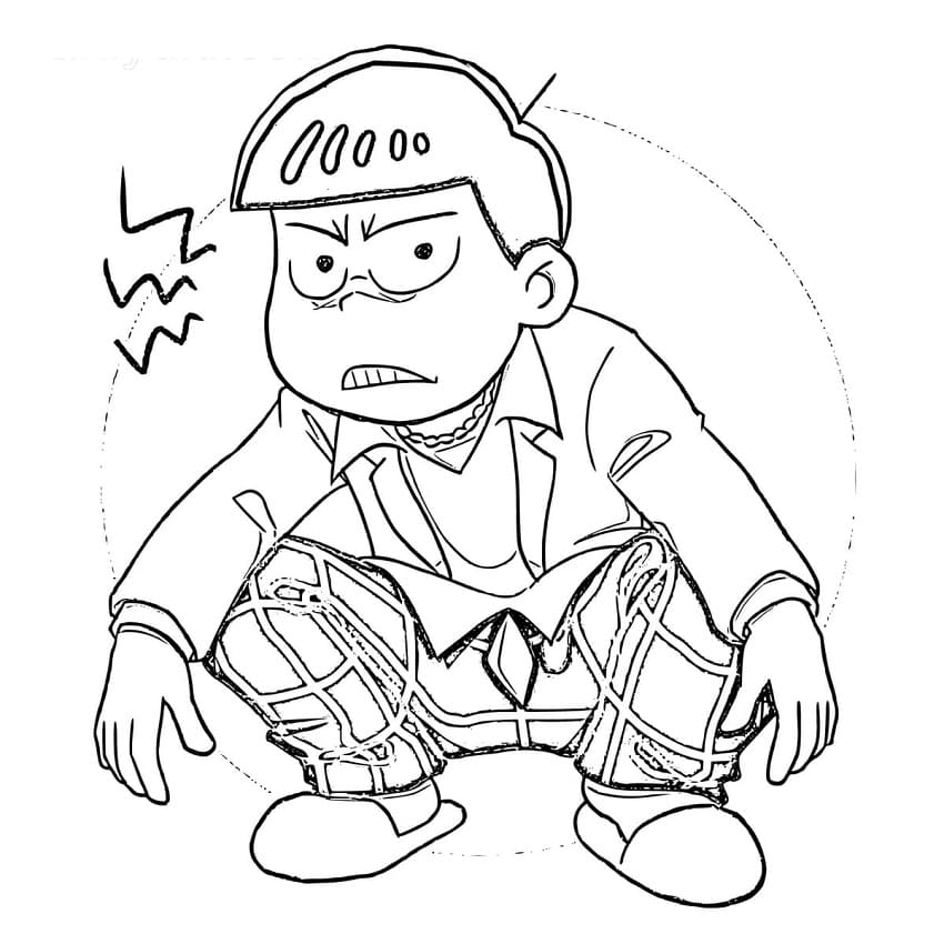 Coloriage Osomatsu-san en colère