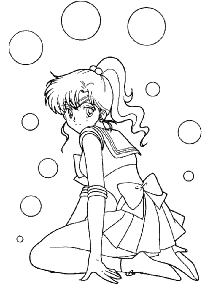 Coloriage Sailor Jupiter de Sailor Moon