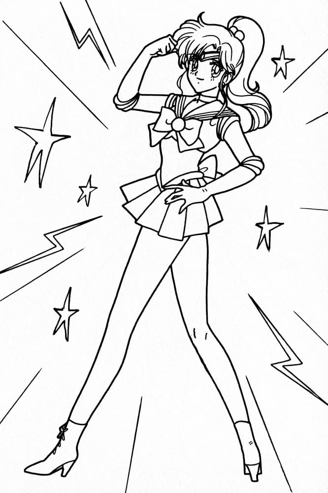 Coloriage Sailor Moon Sailor Jupiter