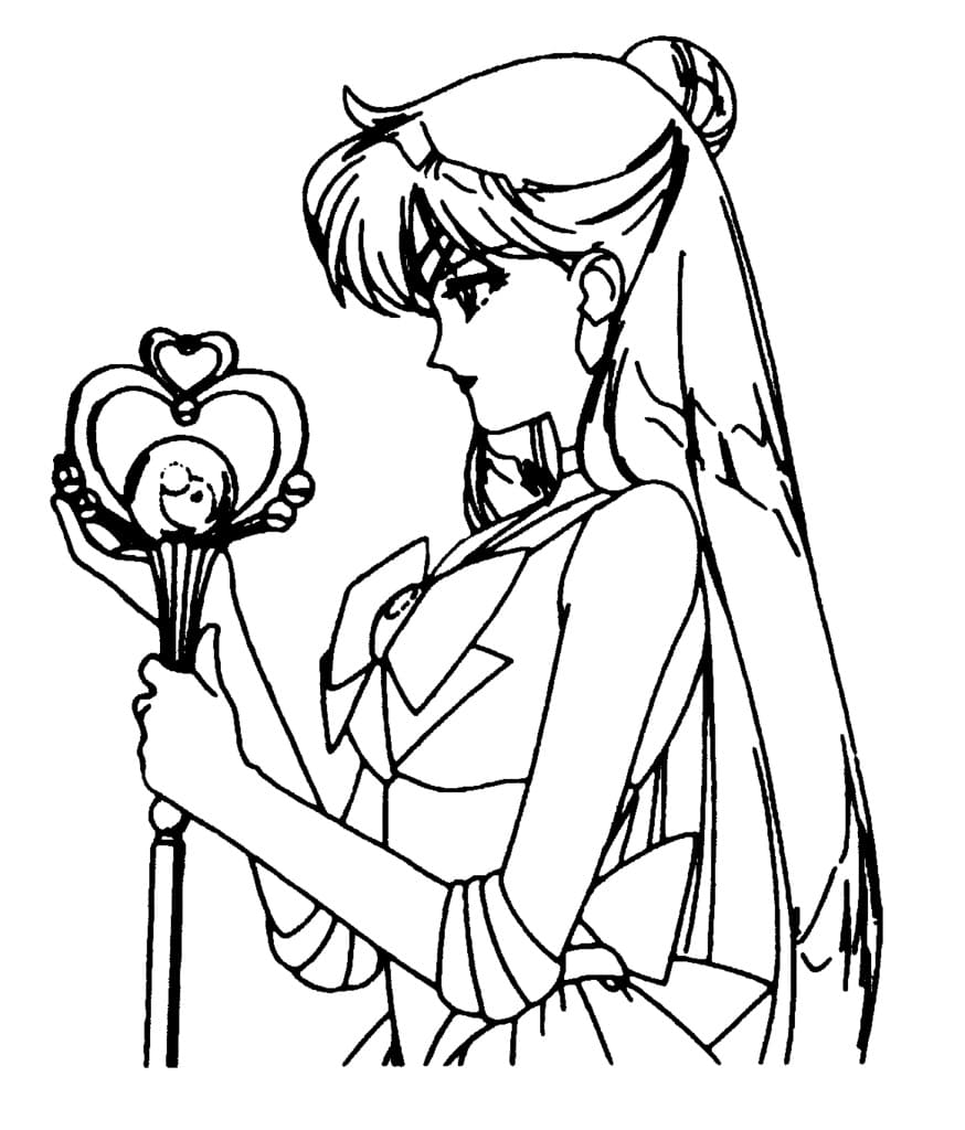 Coloriage Sailor Pluto de Anime Sailor Moon