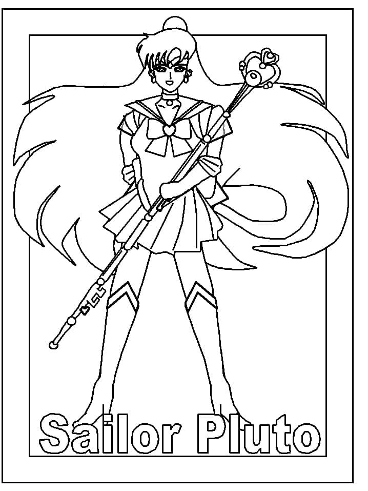 Coloriage Sailor Pluto de Sailor Moon