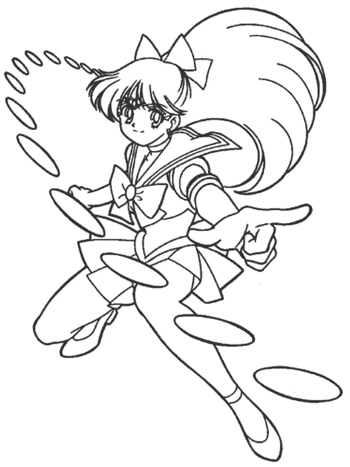 Coloriage Sailor Venus Action