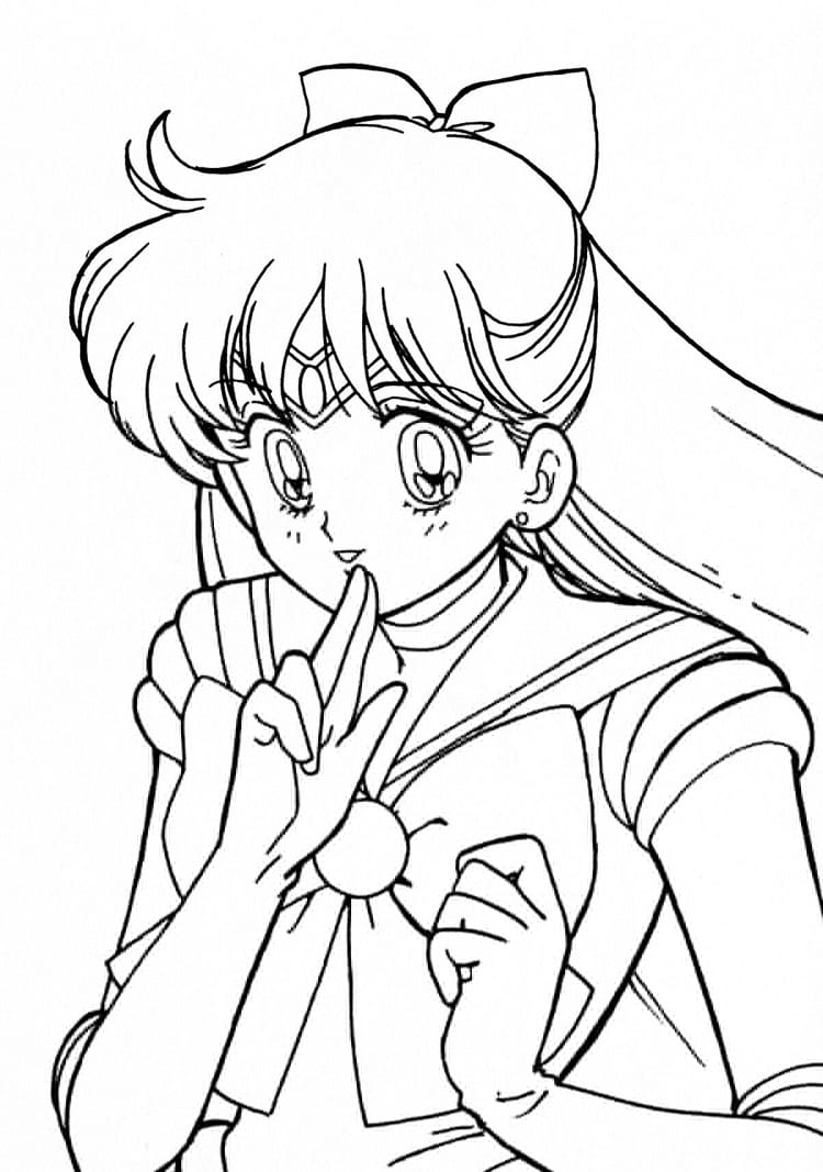 Coloriage Sailor Venus amour