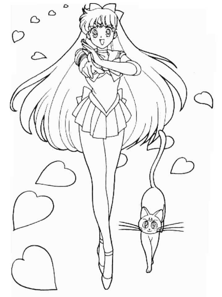 Coloriage Sailor Venus Beau