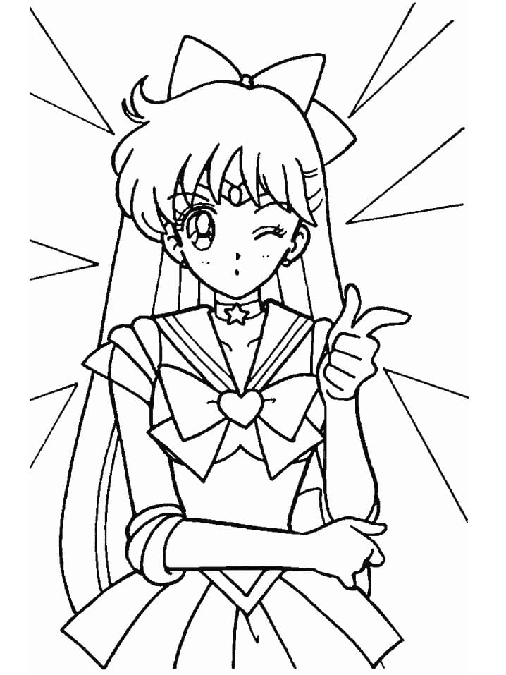 Coloriage Sailor Venus de Sailor Moon