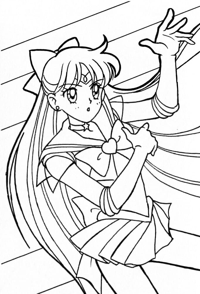 Coloriage Sailor Venus dessiner