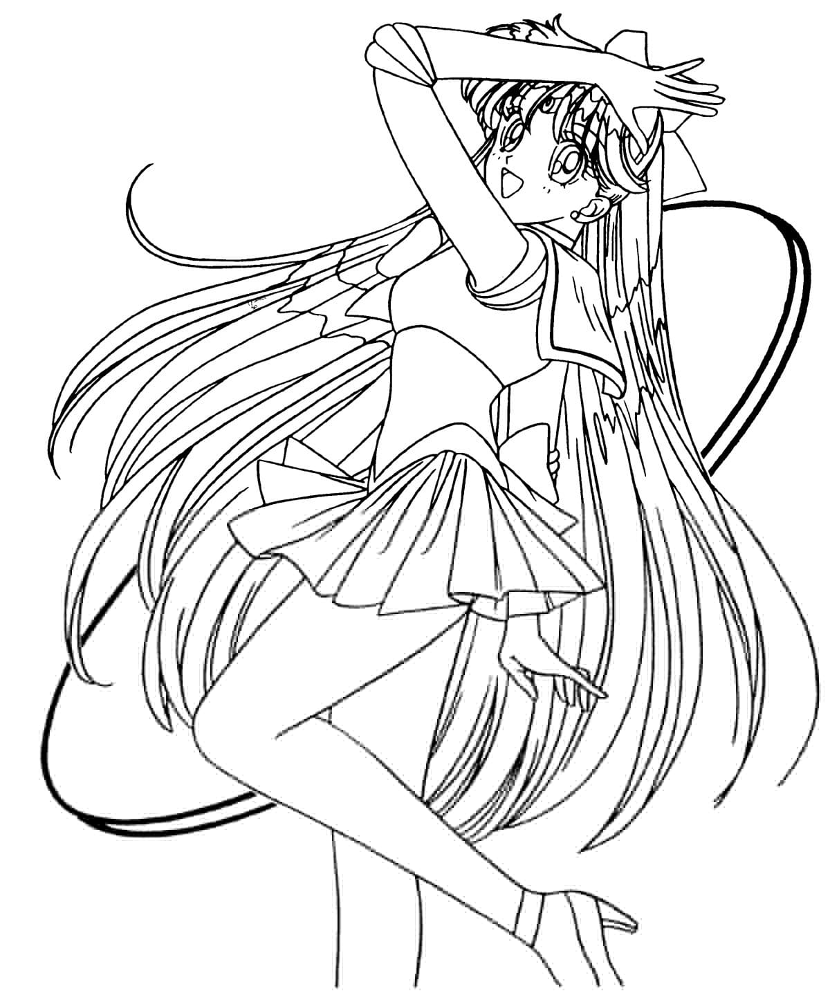 Coloriage Sailor Venus mignonne