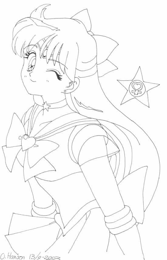 Coloriage Sailor Venus Minako Aino