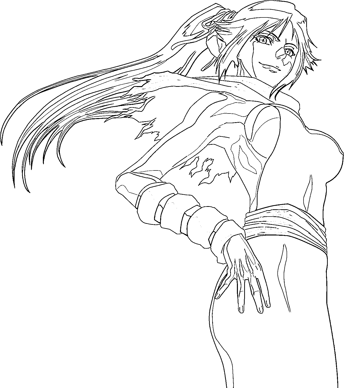 Coloriage Yoruichi Shihouin beau