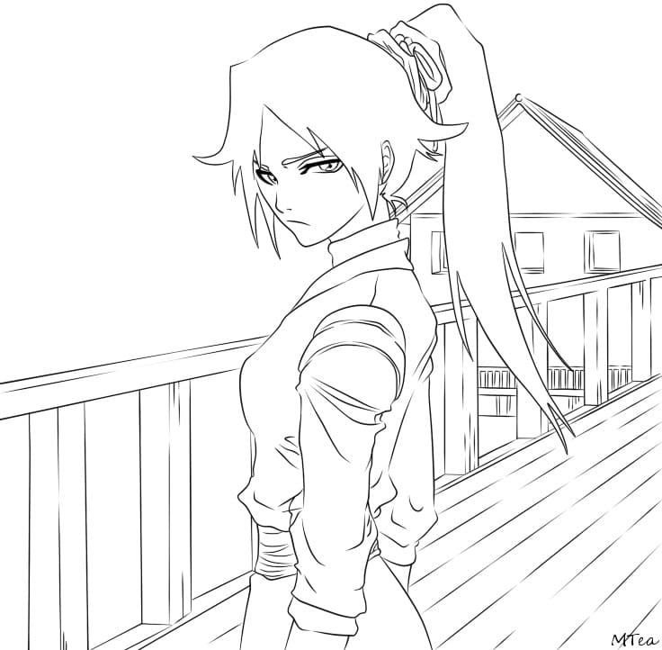 Coloriage Yoruichi Shihouin de Bleach