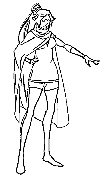 Coloriage Yoruichi Shihouin debout