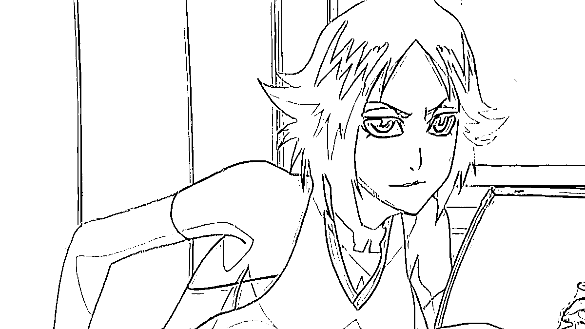 Coloriage Yoruichi Shihouin drôle
