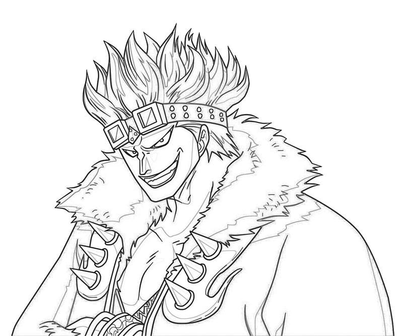 Coloriage Capitaine Kidd d'Eustass de One Piece