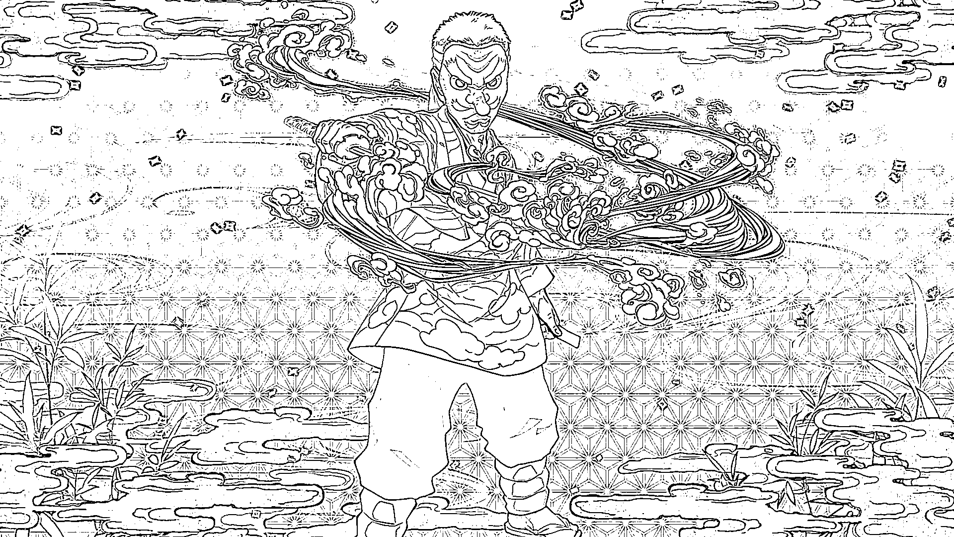 Coloriage Compétence Sakonji Urokodaki
