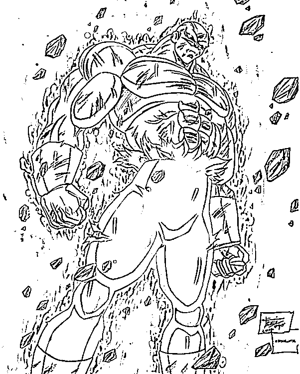 Coloriage Énergie Jiren