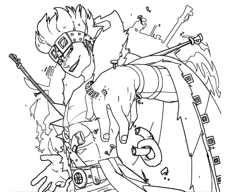 Coloriage Eustass Kidd