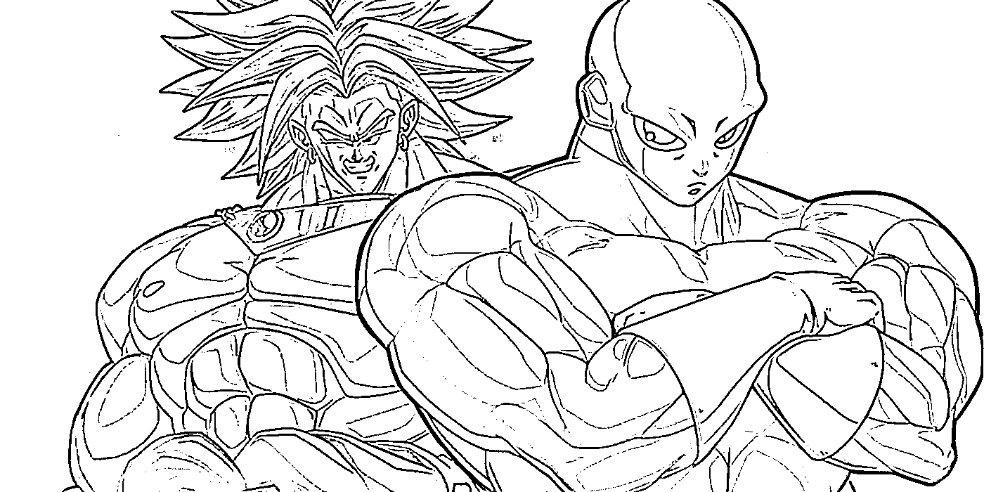 Coloriage Jiren et Super Broly