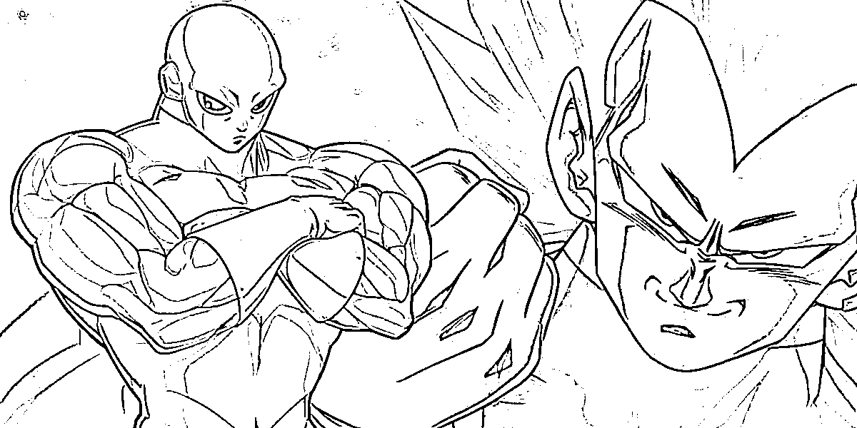 Coloriage Jiren et Vegeta