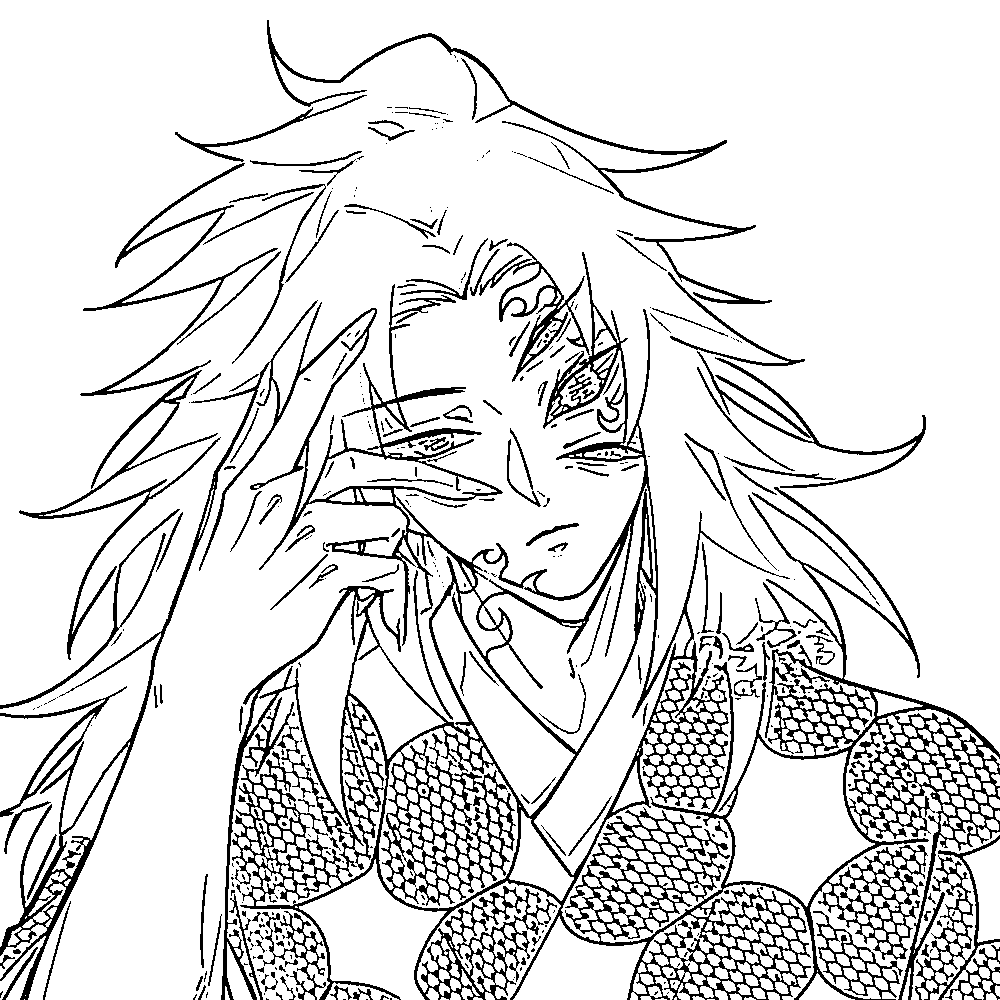 Coloriage Kokushibo beau