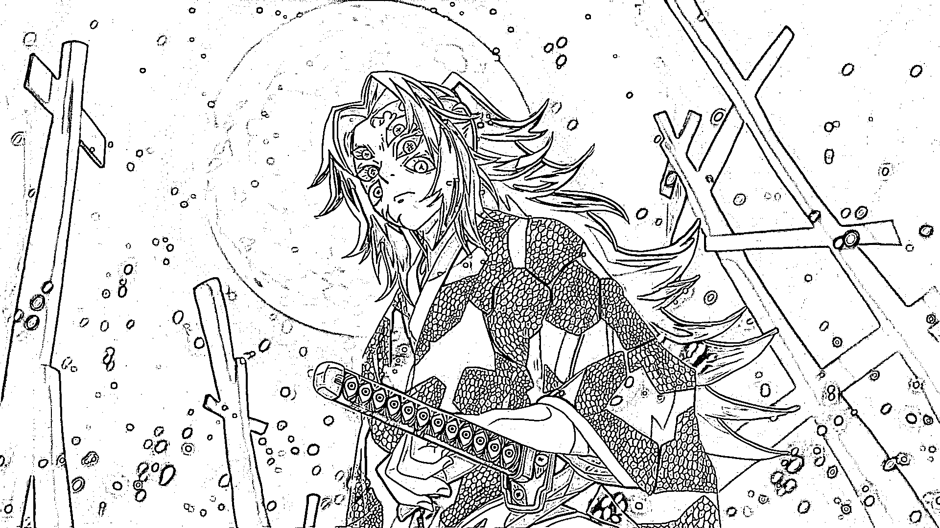 Coloriage Kokushibo gratuit