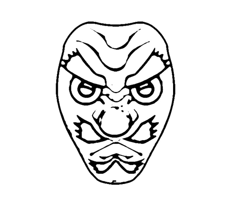 Coloriage Le masque de Sakonji Urokodaki