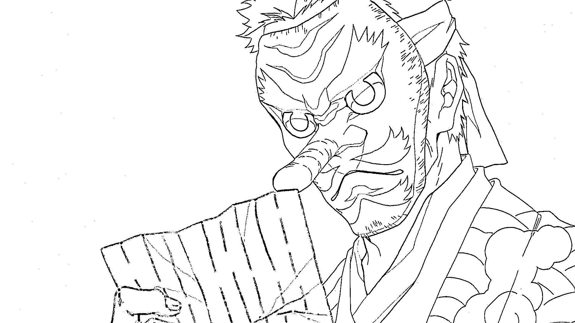 Coloriage Lecture de Sakonji Urokodaki