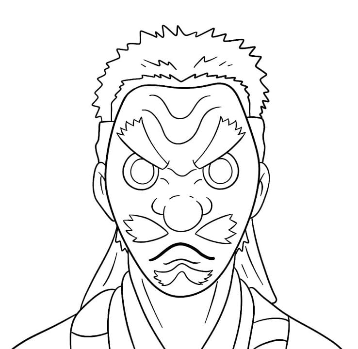 Coloriage Masque Sakonji Urokodaki