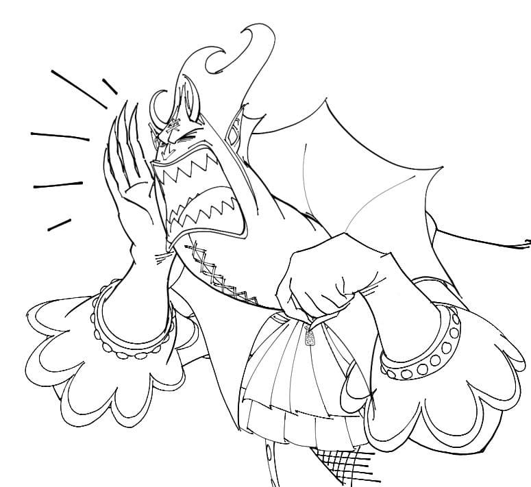 Coloriage One Piece Gecko Moria