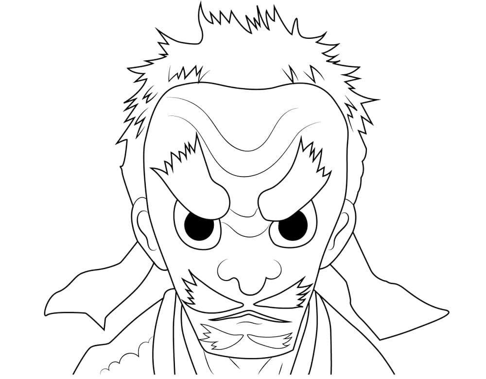 Coloriage Sakonji Urokodaki dans Demon Slayer