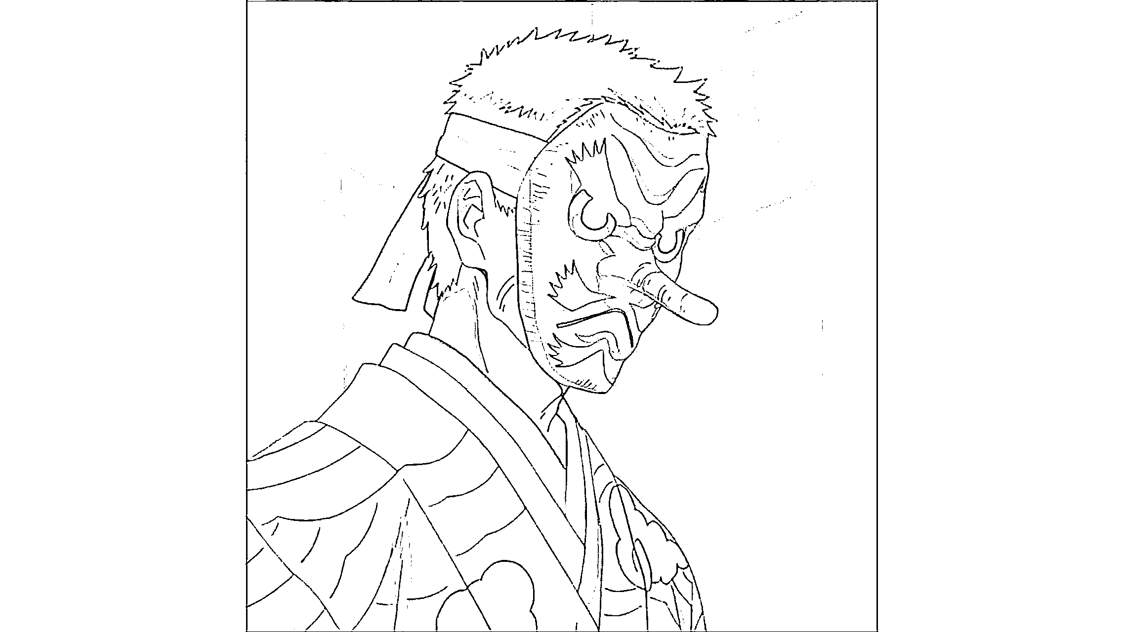 Coloriage Sakonji Urokodaki imprimable
