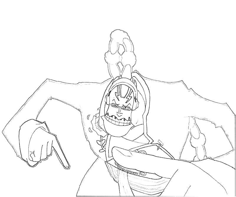 Coloriage Scratchmen Apoo de One Piece