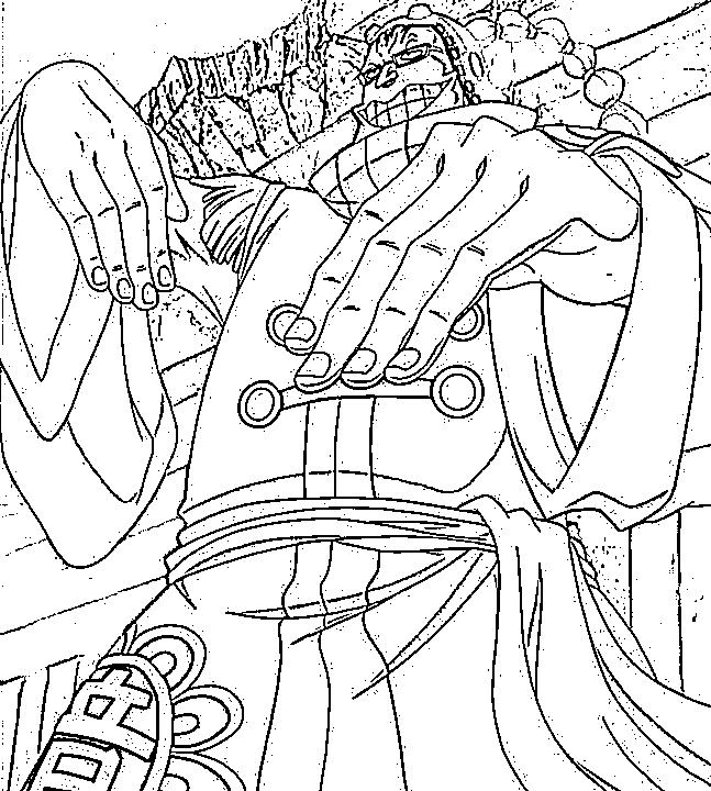 Coloriage Scratchmen Apoo souriant