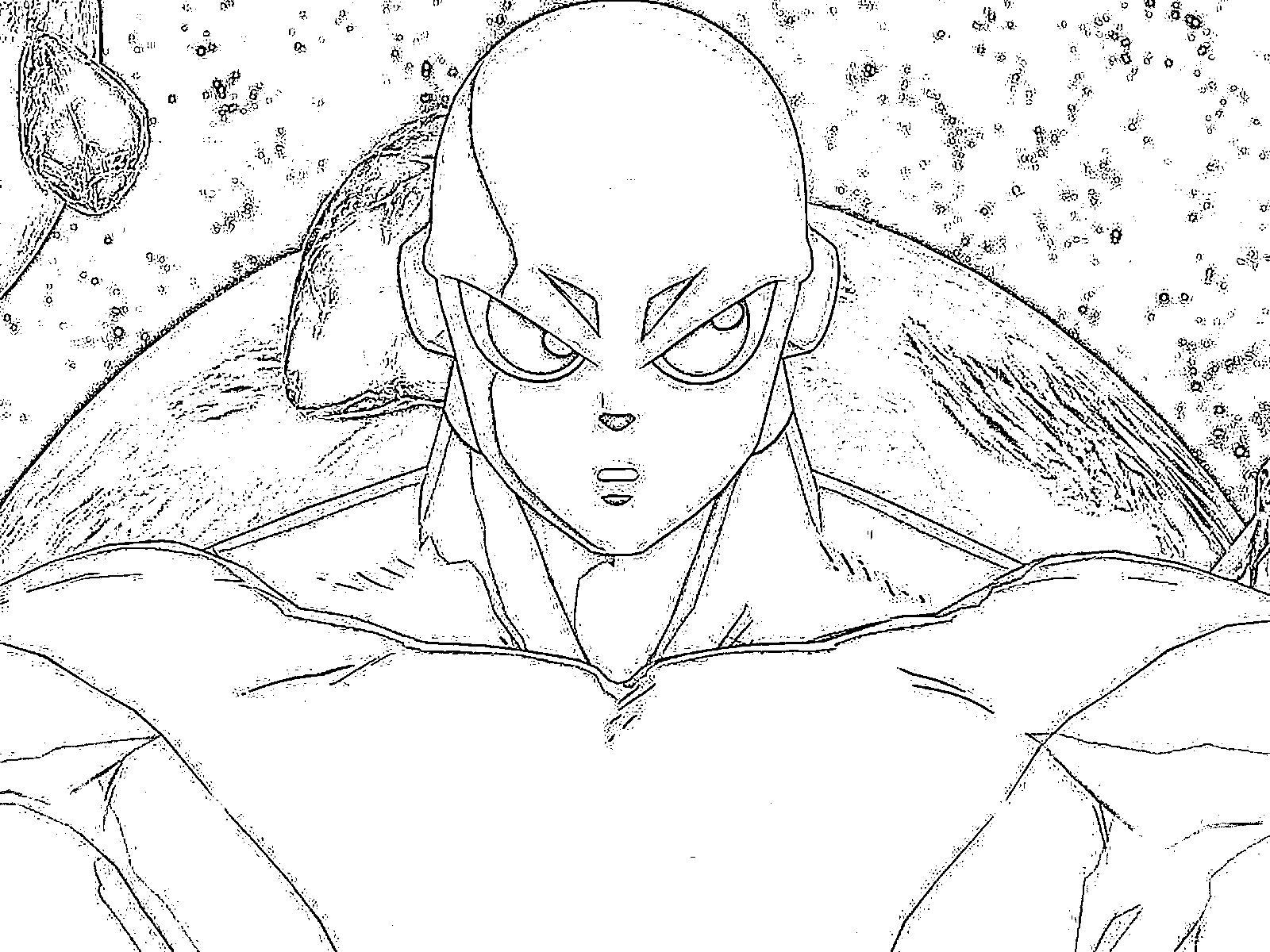Coloriage Visage de Jiren