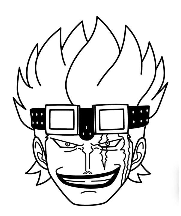 Coloriage Visage d'Eustass Kidd