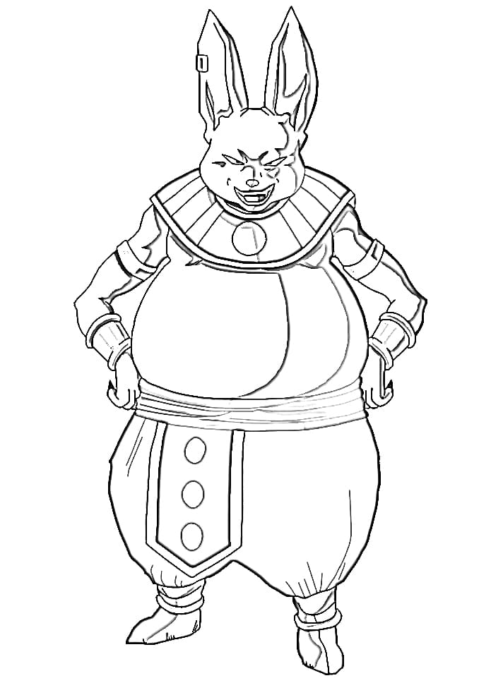 Coloriage Champa dans Anime Dragon Ball Super