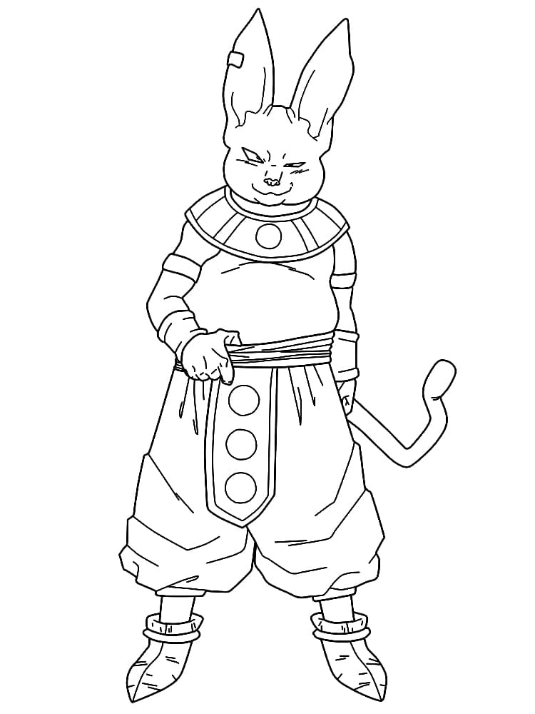 Coloriage Champa de Dragon Ball