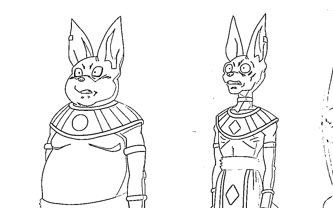 Coloriage Champa et Beerus effrayants