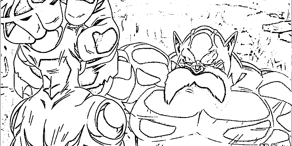 Coloriage Toppo avec Frieza