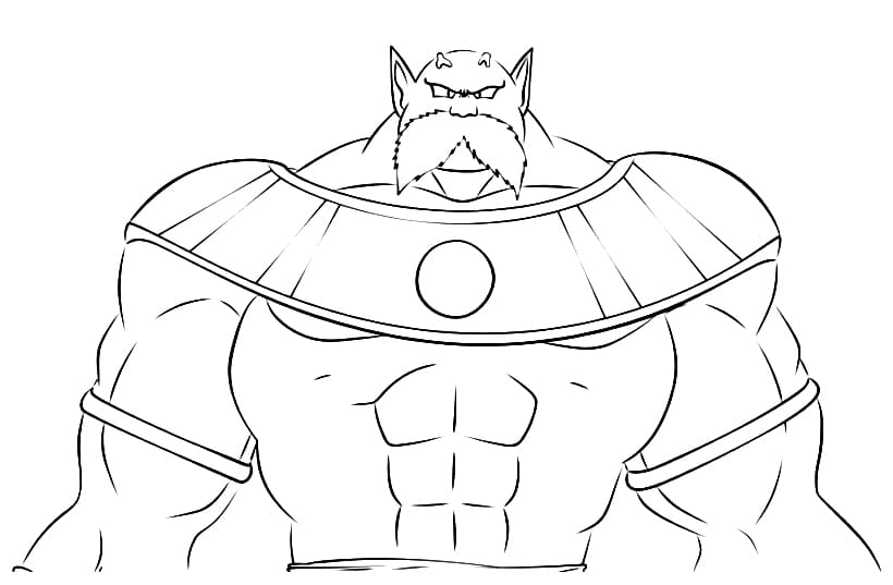 Coloriage Toppo dans Dragon Ball Super