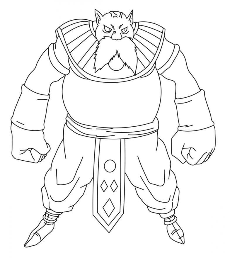 Coloriage Toppo de Dragon Ball Super