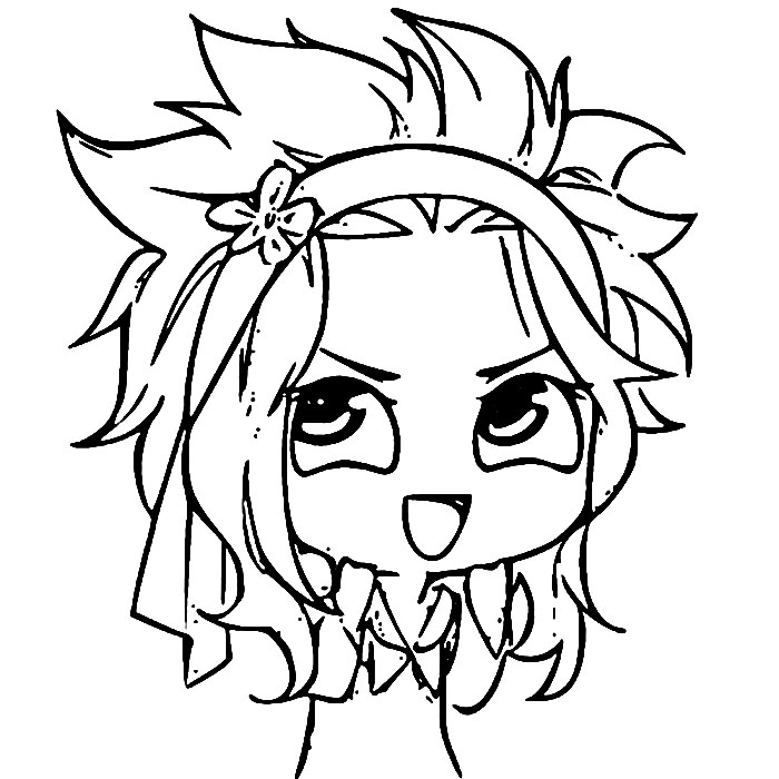 Coloriage Chibi drôle Levy McGarden