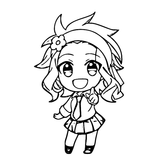 Coloriage Chibi Levy McGarden