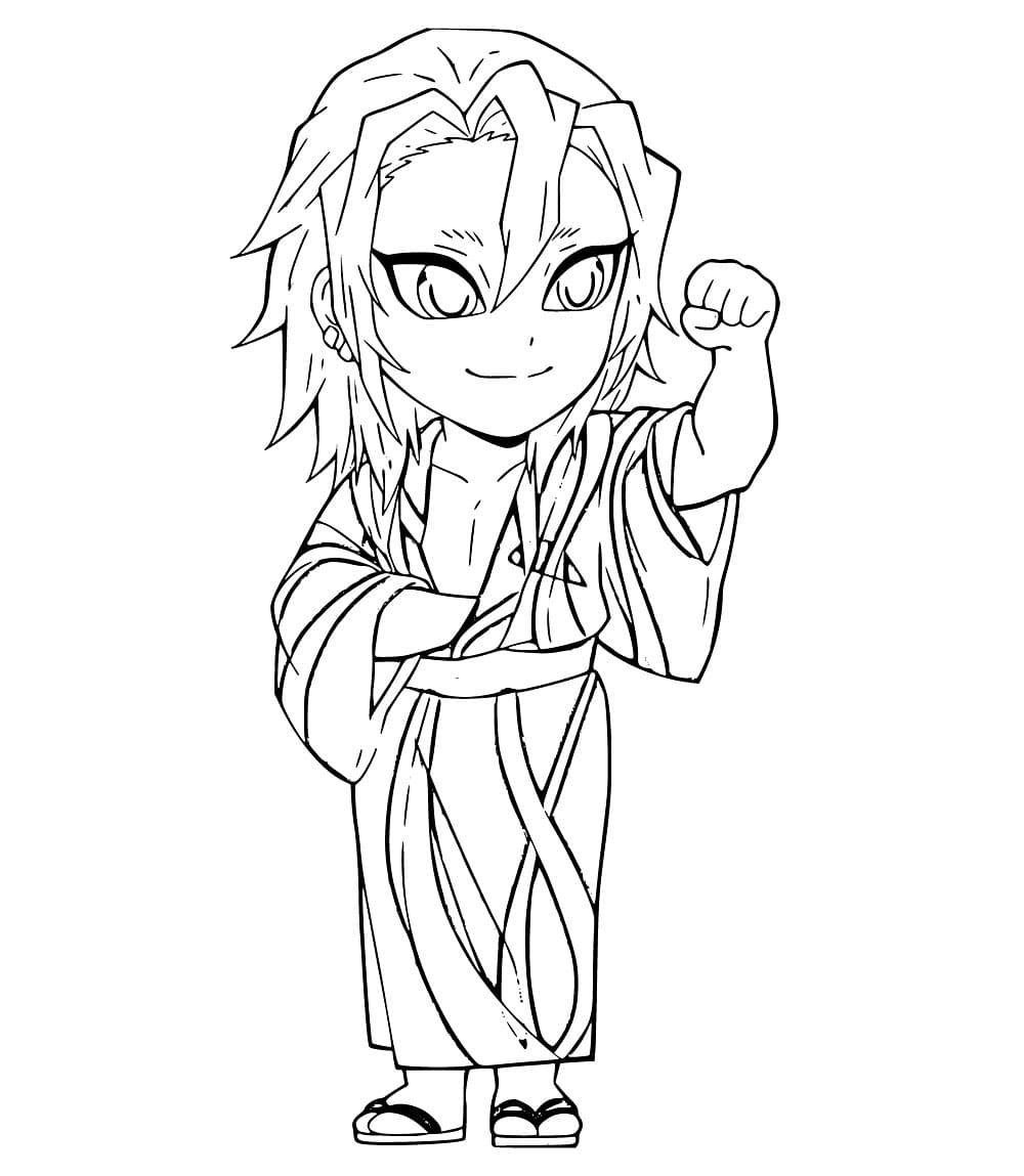 Coloriage Chibi Tengen Uzui