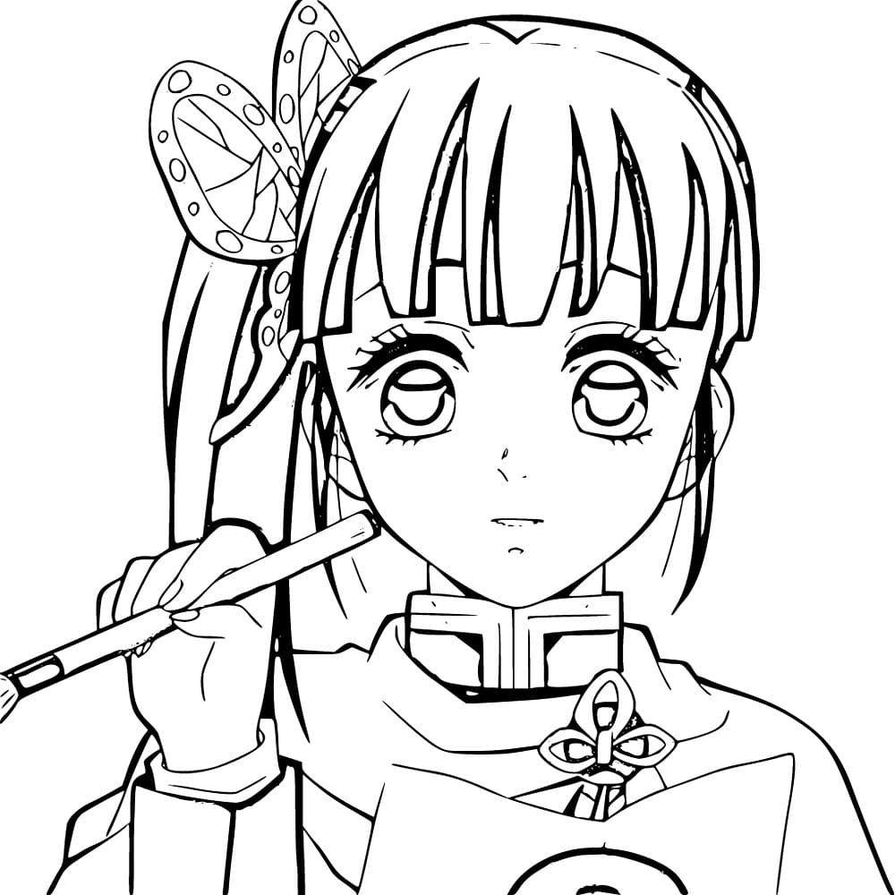 Coloriage Kanao Tsuyuri dans Demon Slayer