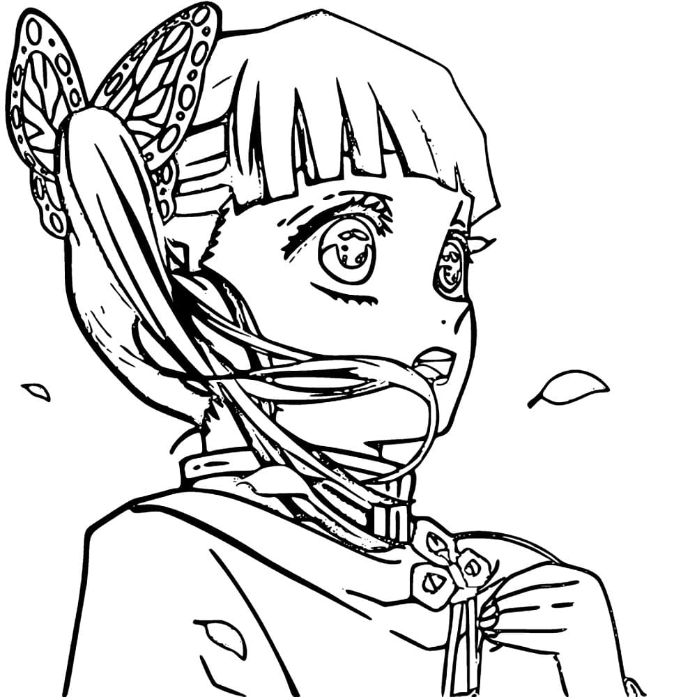 Coloriage Kanao Tsuyuri de anime Demon Slayer