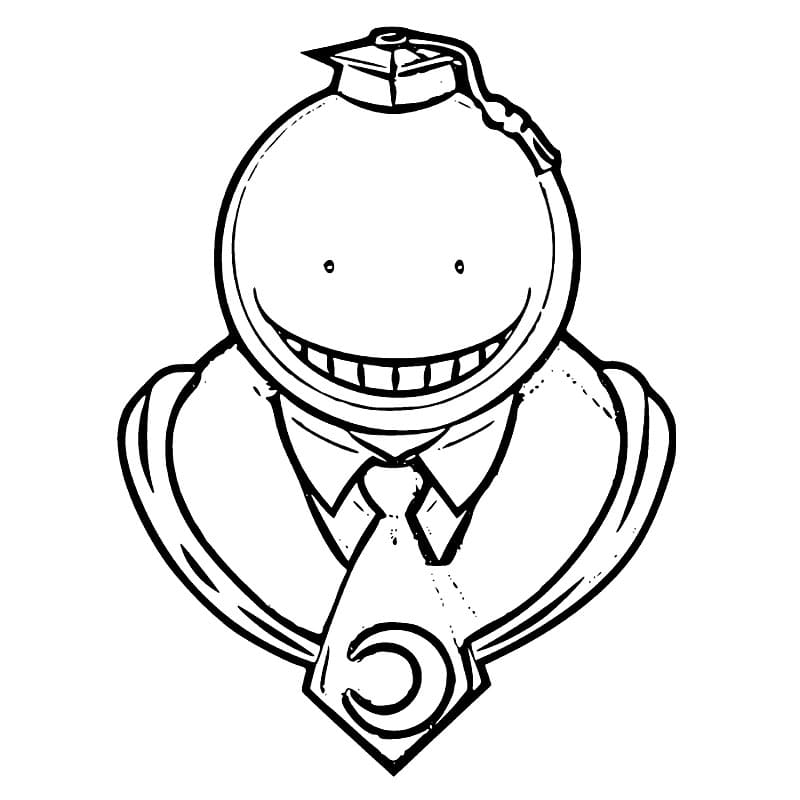 Coloriage Koro-sensei souriant